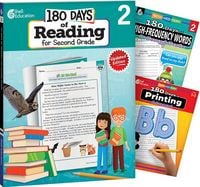 Produktbild: 180 Days(r) Reading, High-Frequency Words, & Printing Grade 2: 3-Book Set