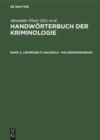 Produktbild: Nacheile - Polizeigewahrsam
