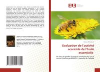 Produktbild: Evaluation de l'activit&eacute; acaricide de l'huile essentielle