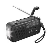 Produktbild: LogiLink SP0074 Notfallradio AM, FM Handkurbel, Solarpanel, Powerbank-Funktion, Taschenlampe, wiederaufladbar Schwarz