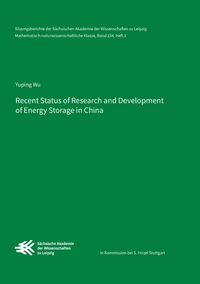 Produktbild: Recent Status of Research and Development of Energy Storage in China