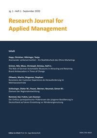 Produktbild: Research Journal for Applied Management - Jg. 1, Heft 1