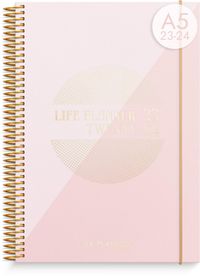 Burde Calendar 2023 2024 Life Planner Pink | August 25 2023 to Jul 31 2024  | in German | 120 gsm Paper | Pink | 21.5 x 16 cm | Weekly Planner | With