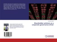 Produktbild: Shareholder activism as a corporate governance driver