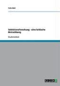 Produktbild: Selektionsforschung - eine kritische Betrachtung