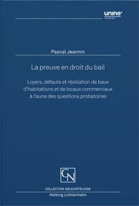 Produktbild: La preuve en droit du bail