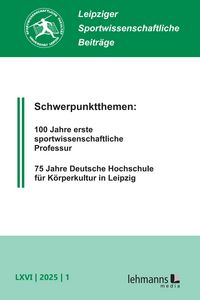 Produktbild: Leipziger Sportwissenschaftliche Beitr&auml;ge