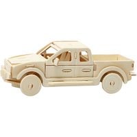Produktbild: Creativ Company 3D-Figuren zum Zusammensetzen, Pick-up, Gr&ouml;&szlig;e 19,5x8x12 cm, 1 Stk