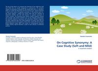 Produktbild: On Cognitive Synonymy: A Case Study (Soft and Mild)