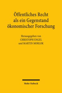 Produktbild: &Ouml;ffentliches Recht als ein Gegenstand &ouml;konomischer Forschung