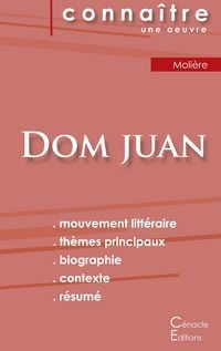 Produktbild: Fiche de lecture Dom Juan de Moli&egrave;re (analyse litt&eacute;raire de r&eacute;f&eacute;rence et r&eacute;sum&eacute; complet)