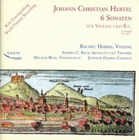 Produktbild: Johann Christian Hertel: 6 Sonaten F&uuml;r Violine Und B.C.