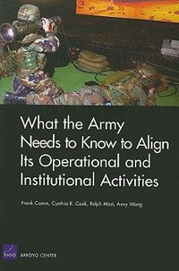 Produktbild: What the Army Needs to Know to Align Its Operational and Institutional Activities