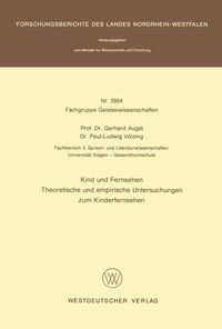 Produktbild: Kind und Fernsehen