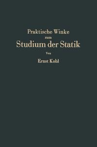 Produktbild: Praktische Winke zum Studium der Statik