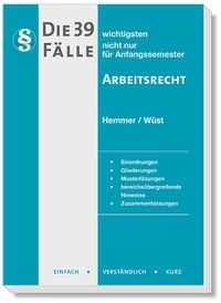 Produktbild: Die 39 wichtigsten F&auml;lle Arbeitsrecht