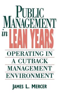 Produktbild: Public Management in Lean Years