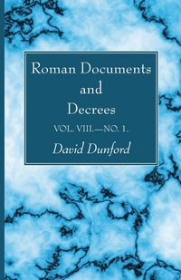Produktbild: Roman Documents and Decrees, Volume VIII-No. 1