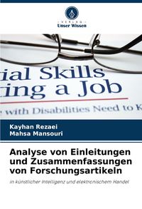 Produktbild: Analyse von Einleitungen und Zusammenfassungen von Forschungsartikeln