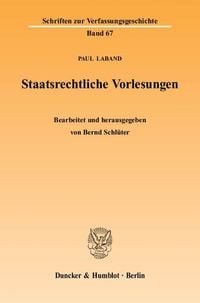 Produktbild: Staatsrechtliche Vorlesungen.