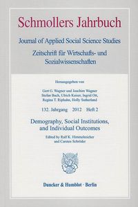 Produktbild: Demography, Social Institutions, and Individual Outcomes.