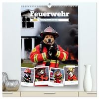 Produktbild: Feuerwehr - Tierischer Feuerwehrkalender (hochwertiger Premium Wandkalender 2026 DIN A2 hoch), Kunstdruck in Hochglanz