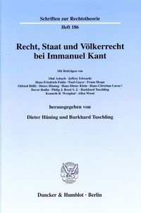 Produktbild: Recht, Staat und V&ouml;lkerrecht bei Immanuel Kant.