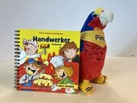 Produktbild: Pinos Kinderrateb&uuml;cher: Handwerker + Pino der Papagei P&uuml;schtier Bundle