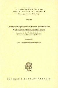Produktbild: Untersuchung &uuml;ber den Nutzen kommunaler Wirtschaftsf&ouml;rderungsma&szlig;nahmen.