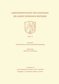 Produktbild: Zur Problematik der wirtschaftswissenschaftlichen Raumforschung / St&auml;dtebau und Landesplanung
