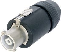 Produktbild: Neutrik NAC3FC-HC Netz-Steckverbinder NAC Stecker, gerade Gesamtpolzahl: 2 + PE 32 A Schwarz 1 St.