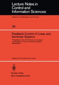 Produktbild: Feedback Control of Linear and Nonlinear Systems