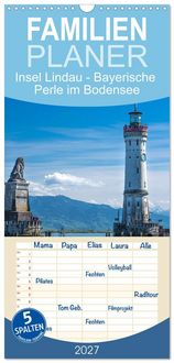 Produktbild: Familienplaner 2027 - Insel Lindau - Bayerische Perle im Bodensee mit 5 Spalten (Wandkalender, 21 x 45 cm) CALVENDO