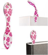 Produktbild: Flexilight Leselicht Pink Flowers &ndash; Wei&szlig;es 2-in-1 LED-Leselicht