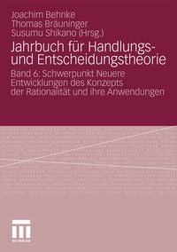 Produktbild: Jahrbuch f&uuml;r Handlungs- und Entscheidungstheorie