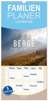 Produktbild: Familienplaner 2027 - Berge. Wege in die Natur mit 5 Spalten (Wandkalender, 21 x 45 cm) CALVENDO