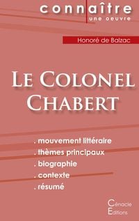 Produktbild: Fiche de lecture Le Colonel Chabert de Balzac (Analyse litt&eacute;raire de r&eacute;f&eacute;rence et r&eacute;sum&eacute; complet)