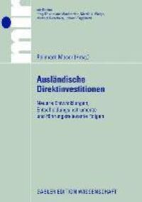 Produktbild: Ausl&auml;ndische Direktinvestitionen: