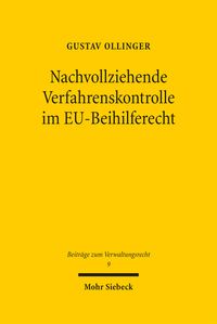 Produktbild: Nachvollziehende Verfahrenskontrolle im EU-Beihilferecht