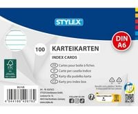 Produktbild: Stylex Karteikarten, DIN A6, liniert, 100 St&uuml;ck