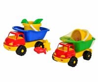 Produktbild: Sandfahrzeug LKW Kipper mit Eimergarnitur 35cm 2fach sortiert