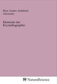 Produktbild: Elemente der Krystallographie
