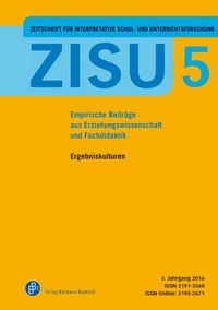 Produktbild: ZISU - Zeitschrift f&uuml;r interpretative Schul- und Unterrichtsforschung