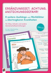Produktbild: Erg&auml;nzungsset: Achtung, Ansteckungsgefahr! &ndash; 8 weitere Aush&auml;nge und Merkbl&auml;tter zu &uuml;bertragbaren Krankheiten