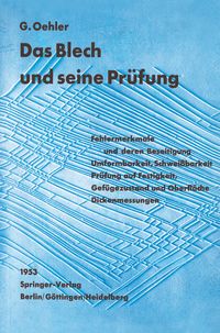 Produktbild: Das Blech und seine Pr&uuml;fung