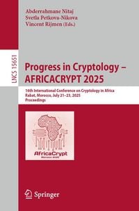 Produktbild: Progress in Cryptology - AFRICACRYPT 2025