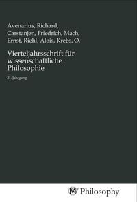 Produktbild: Vierteljahrsschrift f&uuml;r wissenschaftliche Philosophie
