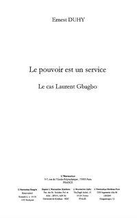 Produktbild: Pouvoir est un service le cas laurent gbagbo