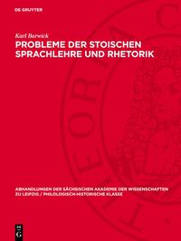 Produktbild: Probleme der stoischen Sprachlehre und Rhetorik