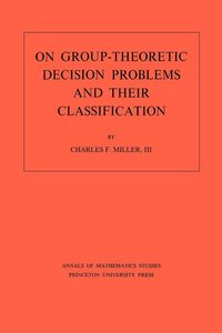 Produktbild: On Group-Theoretic Decision Problems and Their Classification